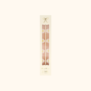 Velas de mesa con margaritas rosadas