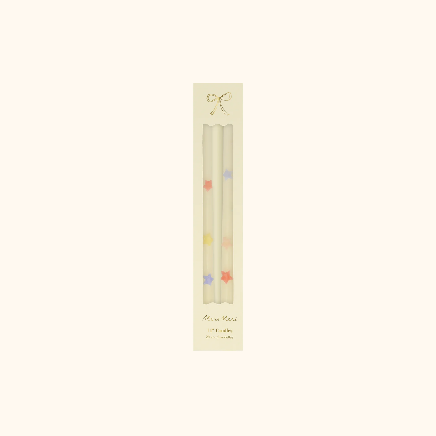 Velas con estrellas de colores