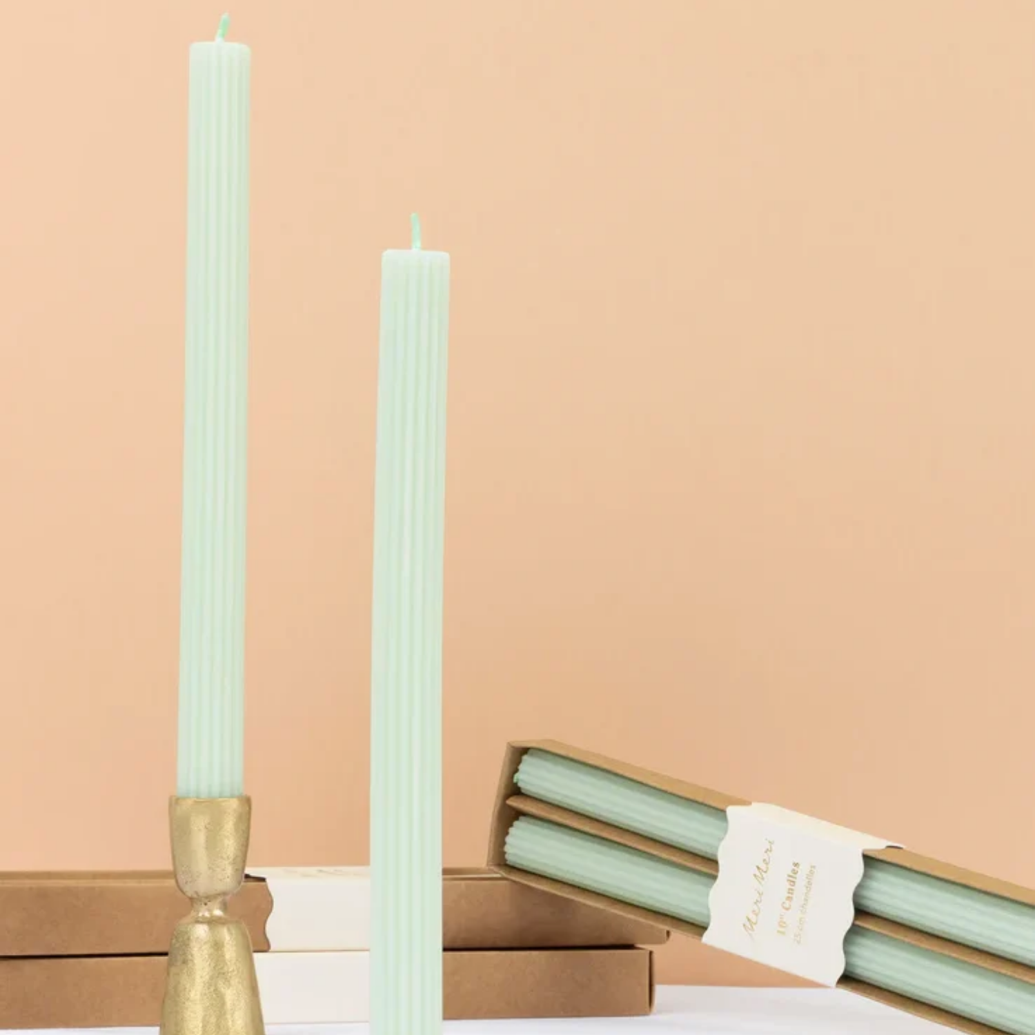 Velas de mesa sea foam