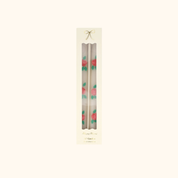 Velas de mesa con rosas