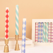 Velas de mesa estampadas