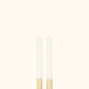Velas de mesa bañadas en dorado