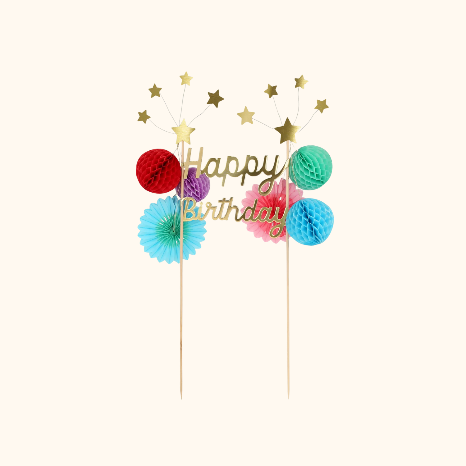 Topper para torta Happy Birthday