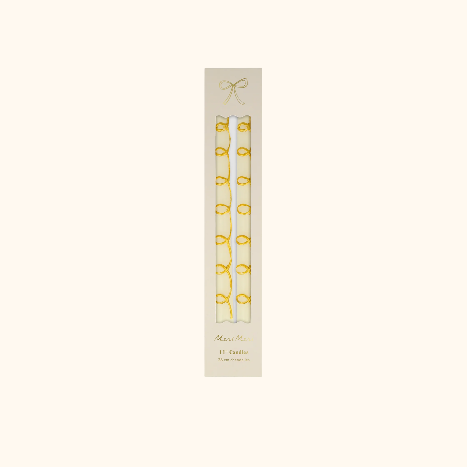 Velas de mesa con espirales doradas