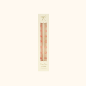 Velas con espirales rosadas