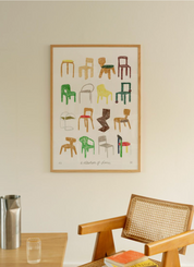 Póster A Collection of Chairs by Isabelle Vandeplassche