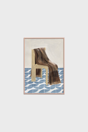 Chair with blanket by Isabelle Vandeplassche