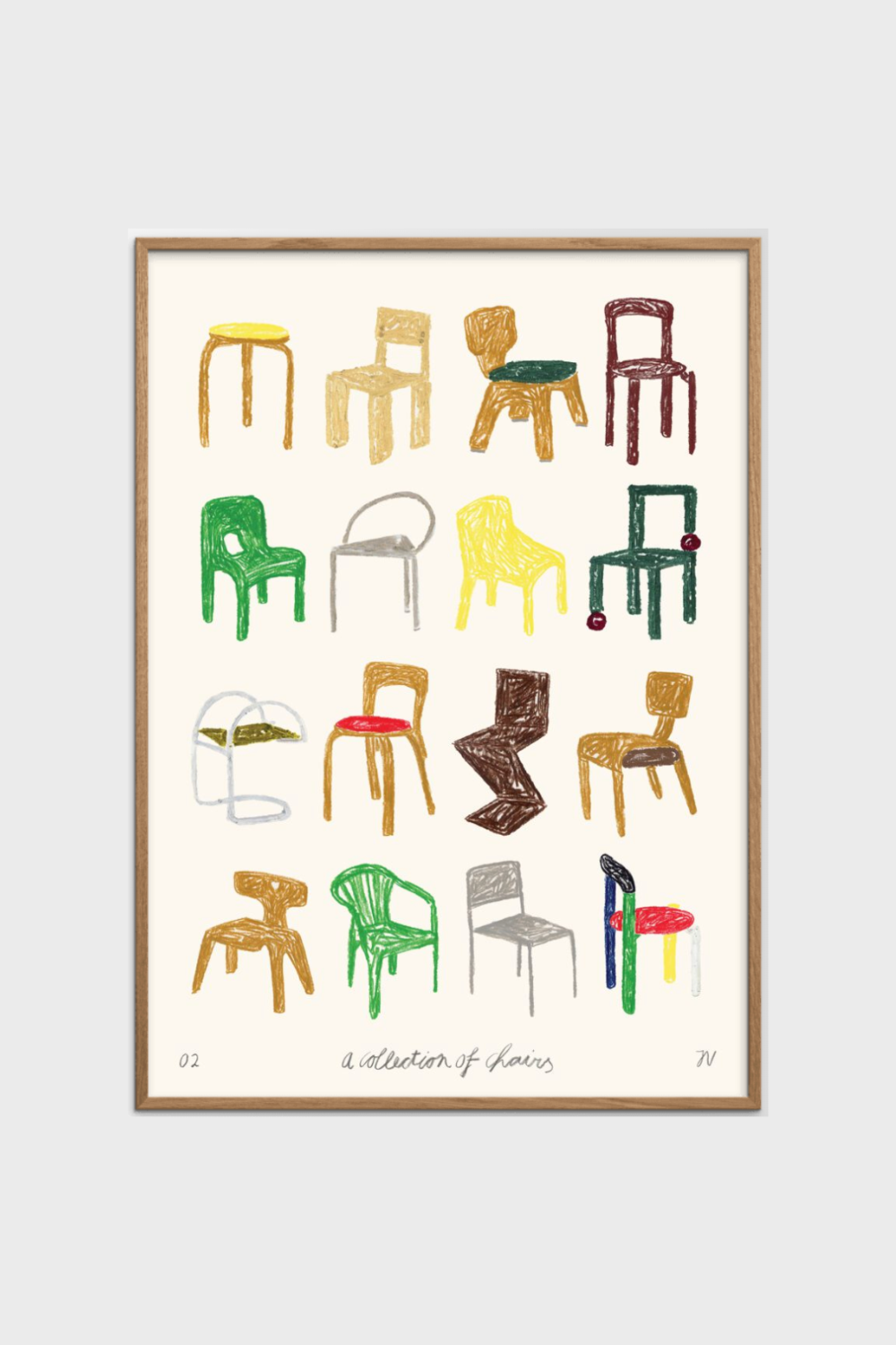 Póster A Collection of Chairs by Isabelle Vandeplassche