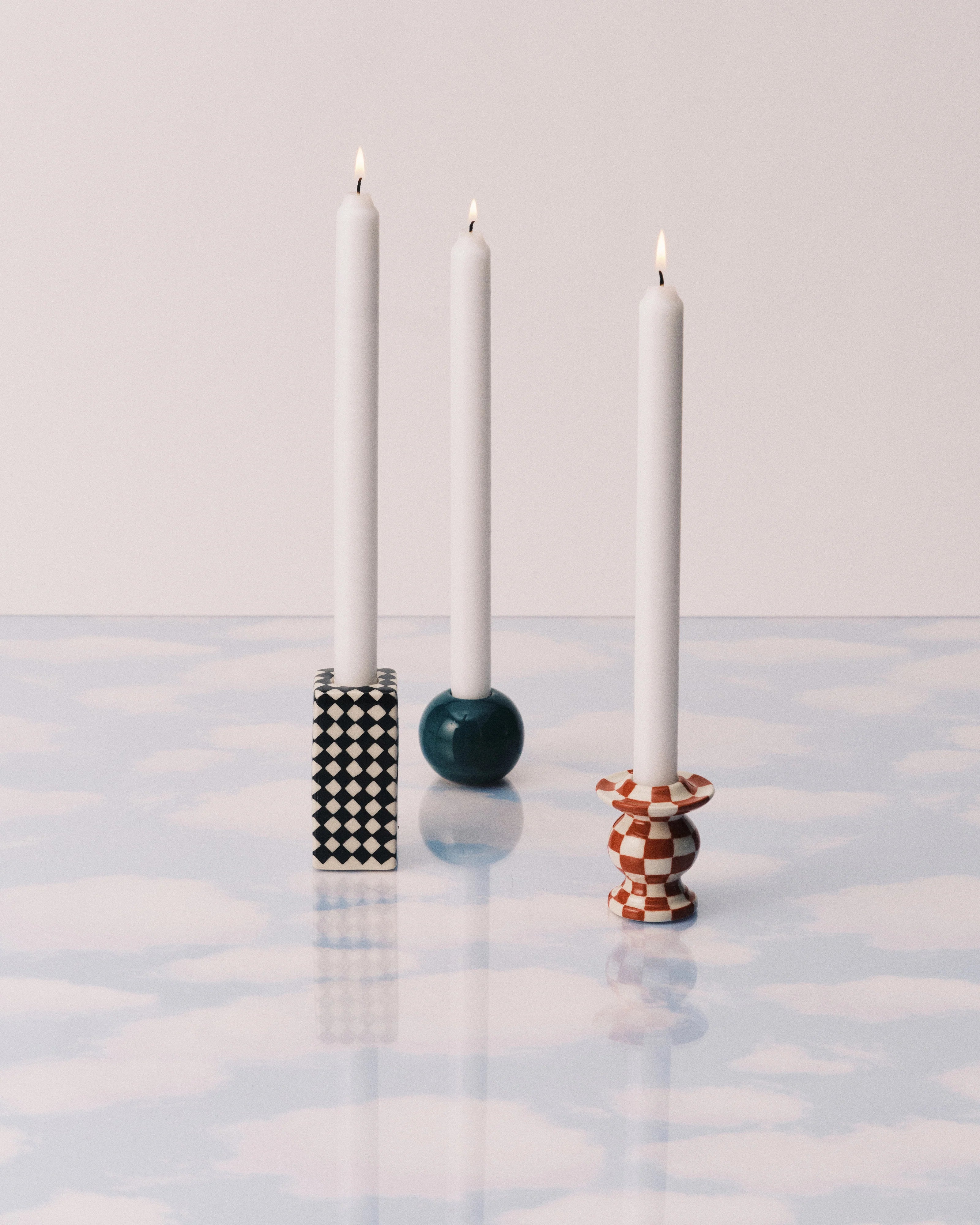 Candelabro  Nº2 Red & White