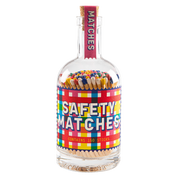 Gingham Safety Match Bottle