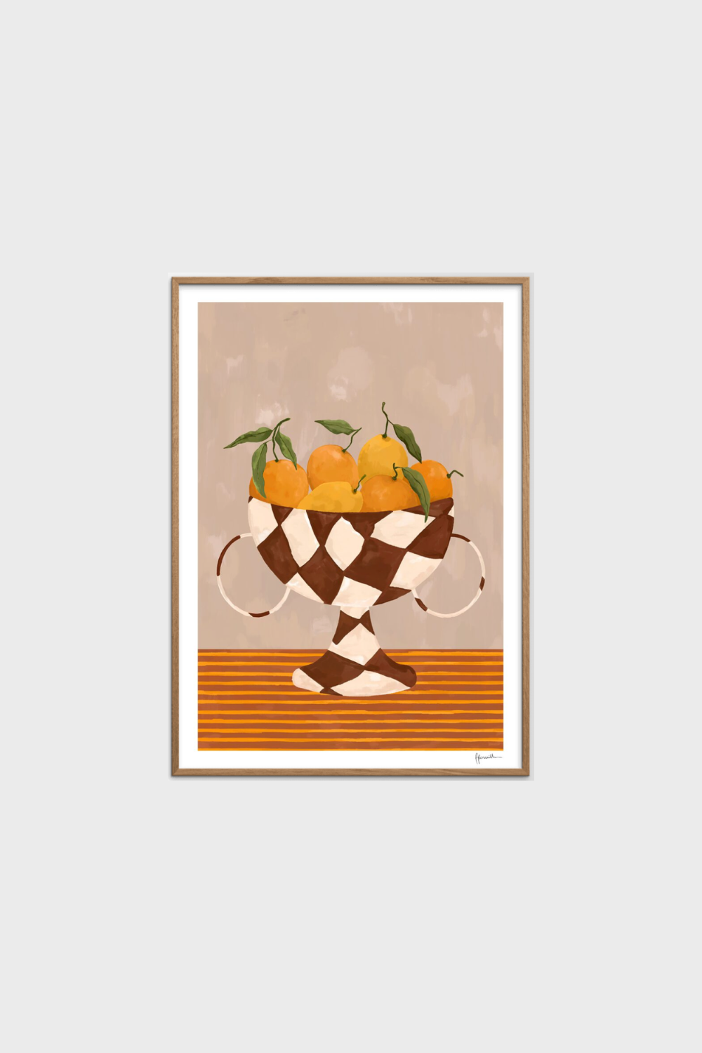Frankie Penwill, Lemons & Oranges in Checkered Vase