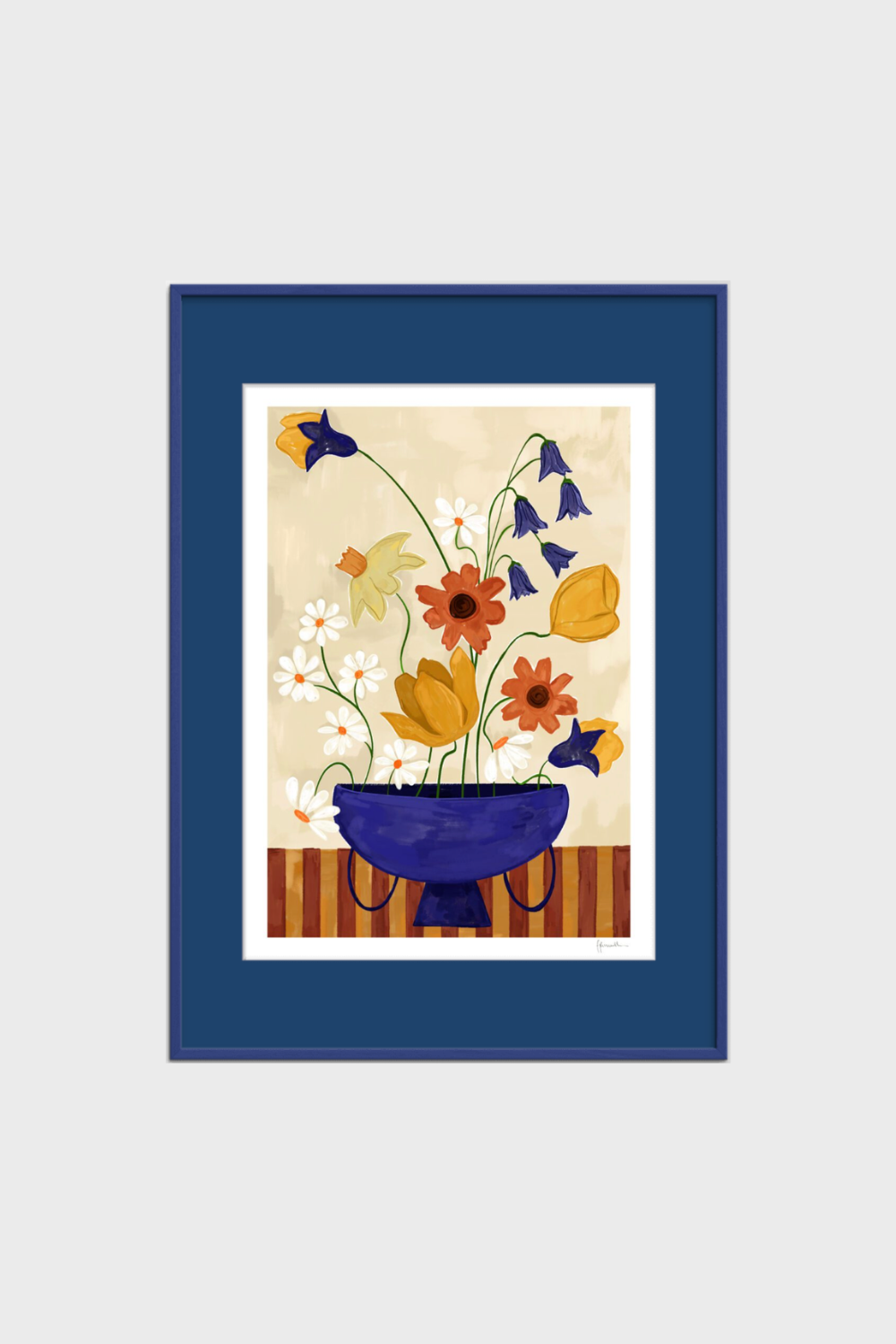 Frankie Penwill, Colourful Bunch in Blue Vase