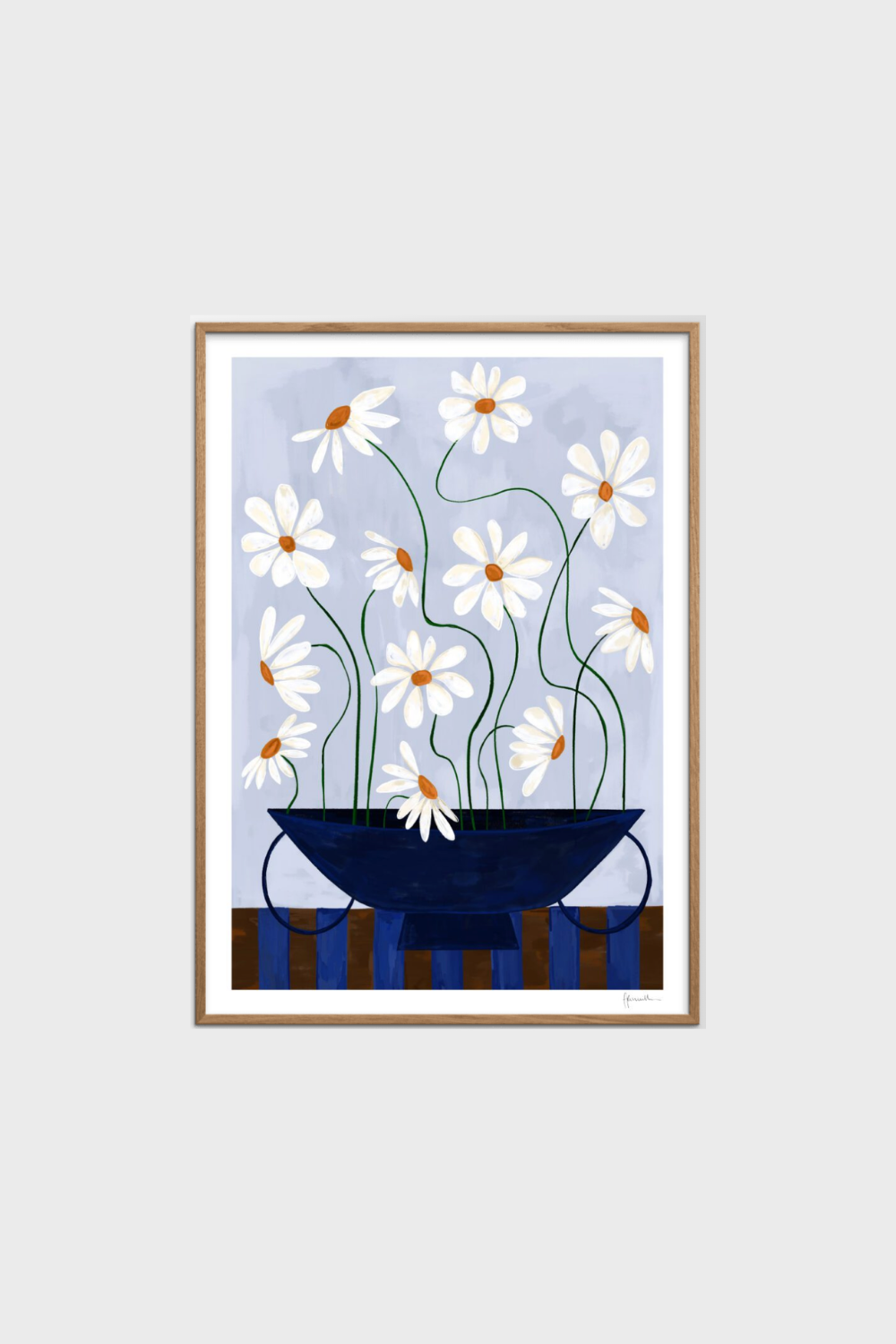 Frankie Penwill, Daisies in Blue Vase
