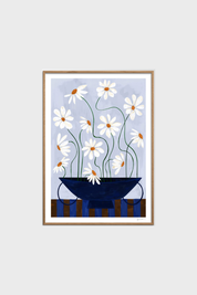Frankie Penwill, Daisies in Blue Vase