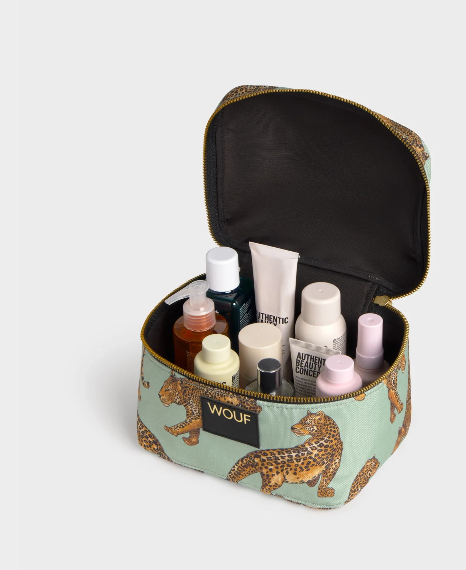 Emerald Leopard Vanity Bag