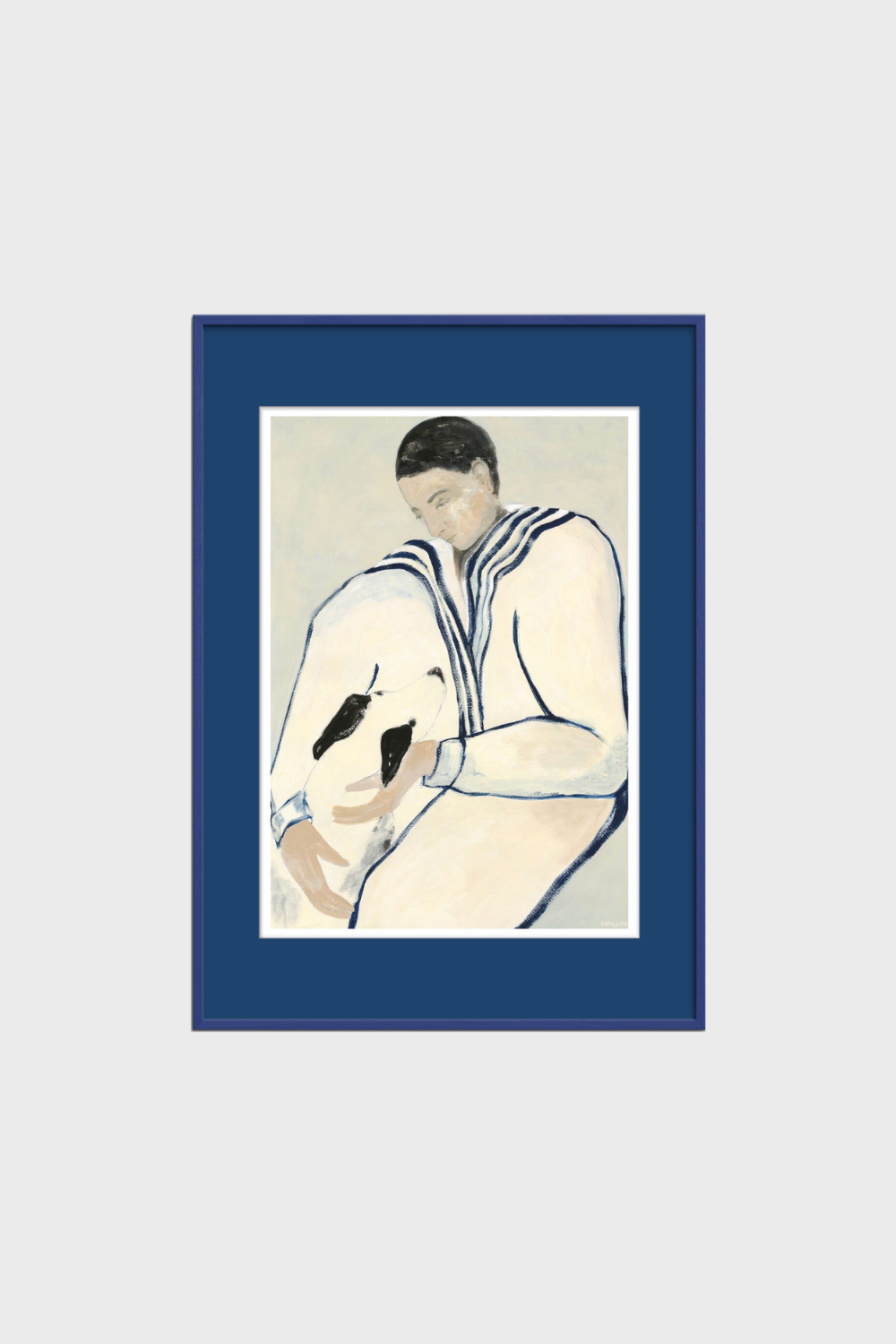 Póster The man and a dog by Sofia Lind