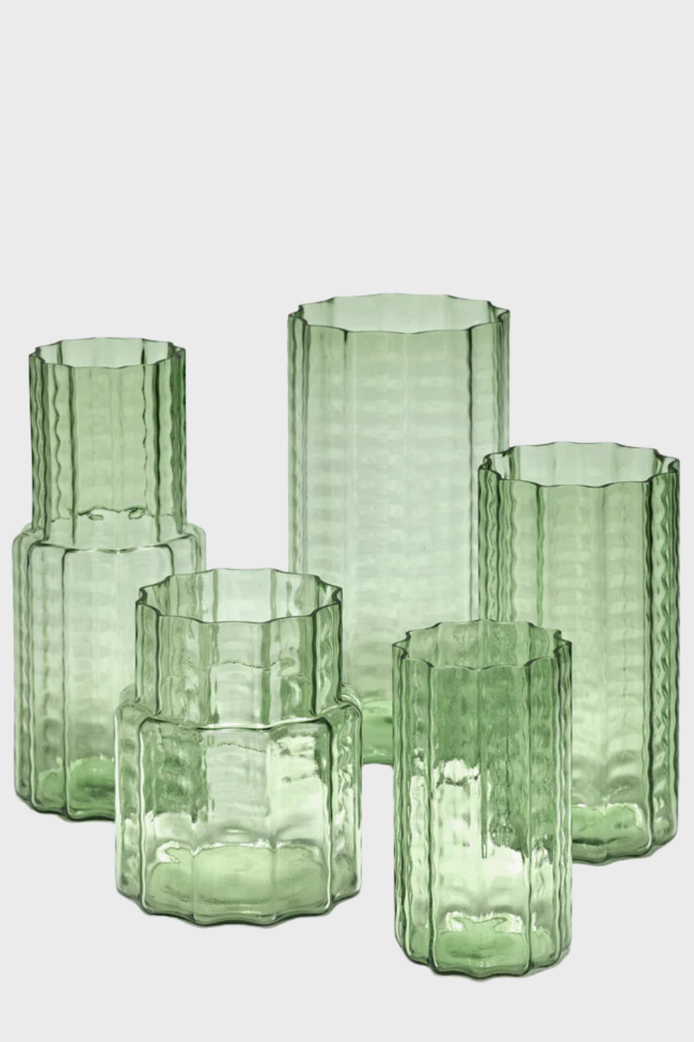 Florero N°4 transparent waves